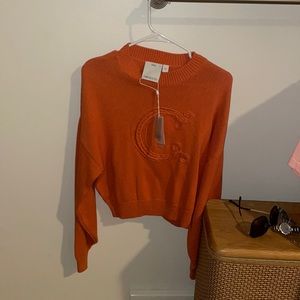 C/MEO Collective Orange Sweater NWT